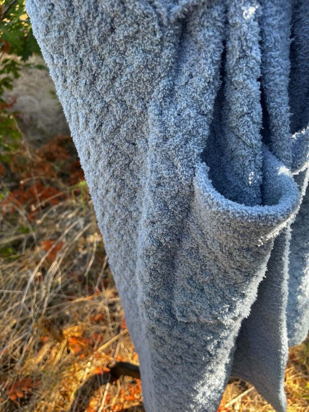 Sunday Citizen Snug Waffle Robe Blue - Picture 5 of 12